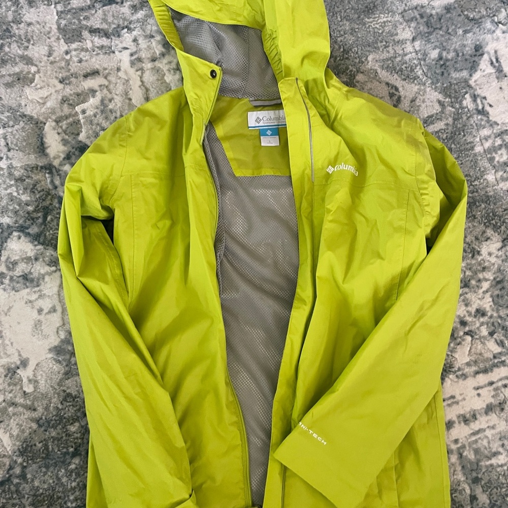 Columbia Bright Green Waterproof Jacket